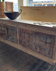 Indian Acid Wash Timber 220cm Sideboard - Assorted Designs