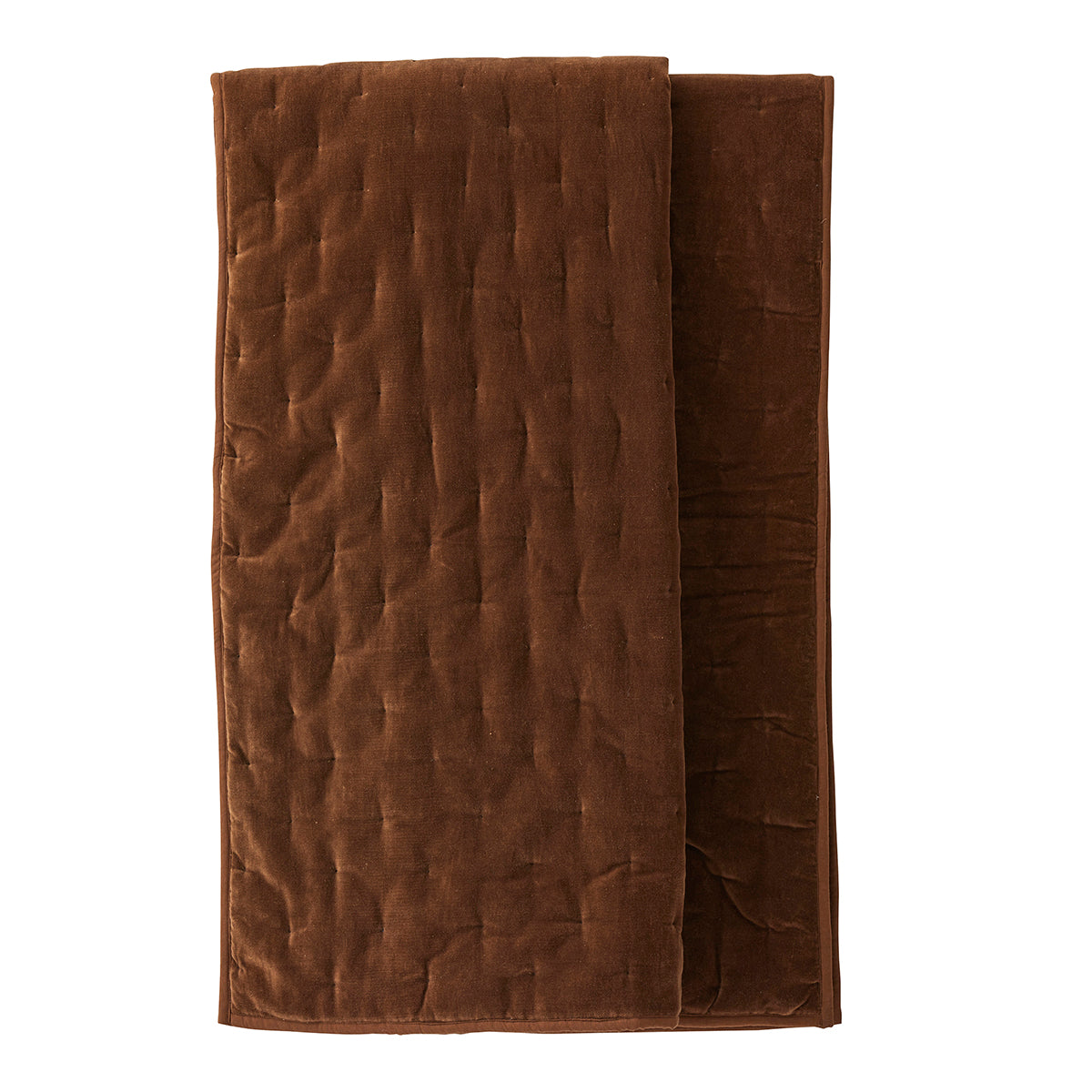 Vera Quilt Velvet Throw 130x180cm Cocoa