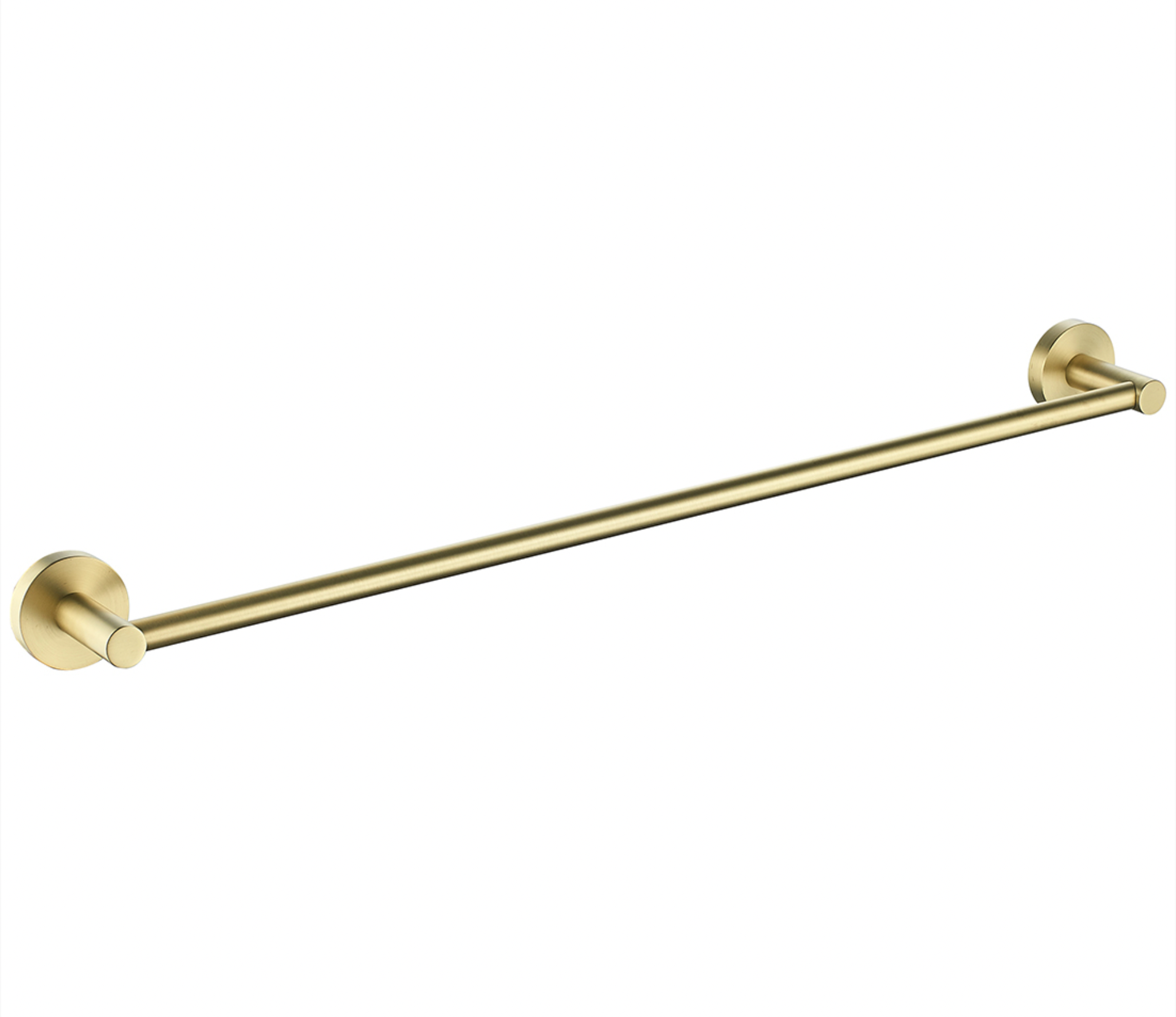 Otus Round Single Towel Rail 750mm - Brushed Gold