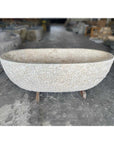 Oval Semi Polished Natural Marble Stone Bath