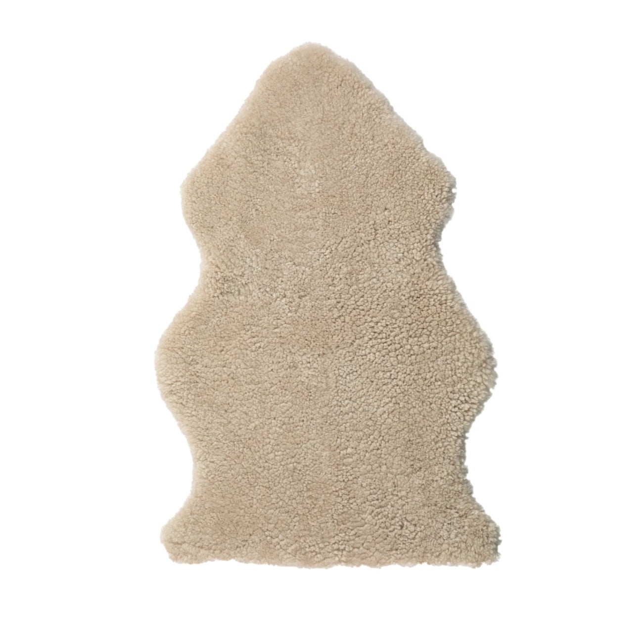Oatmeal Shorn Curly Wool Sheepskin Single Rug 90cm