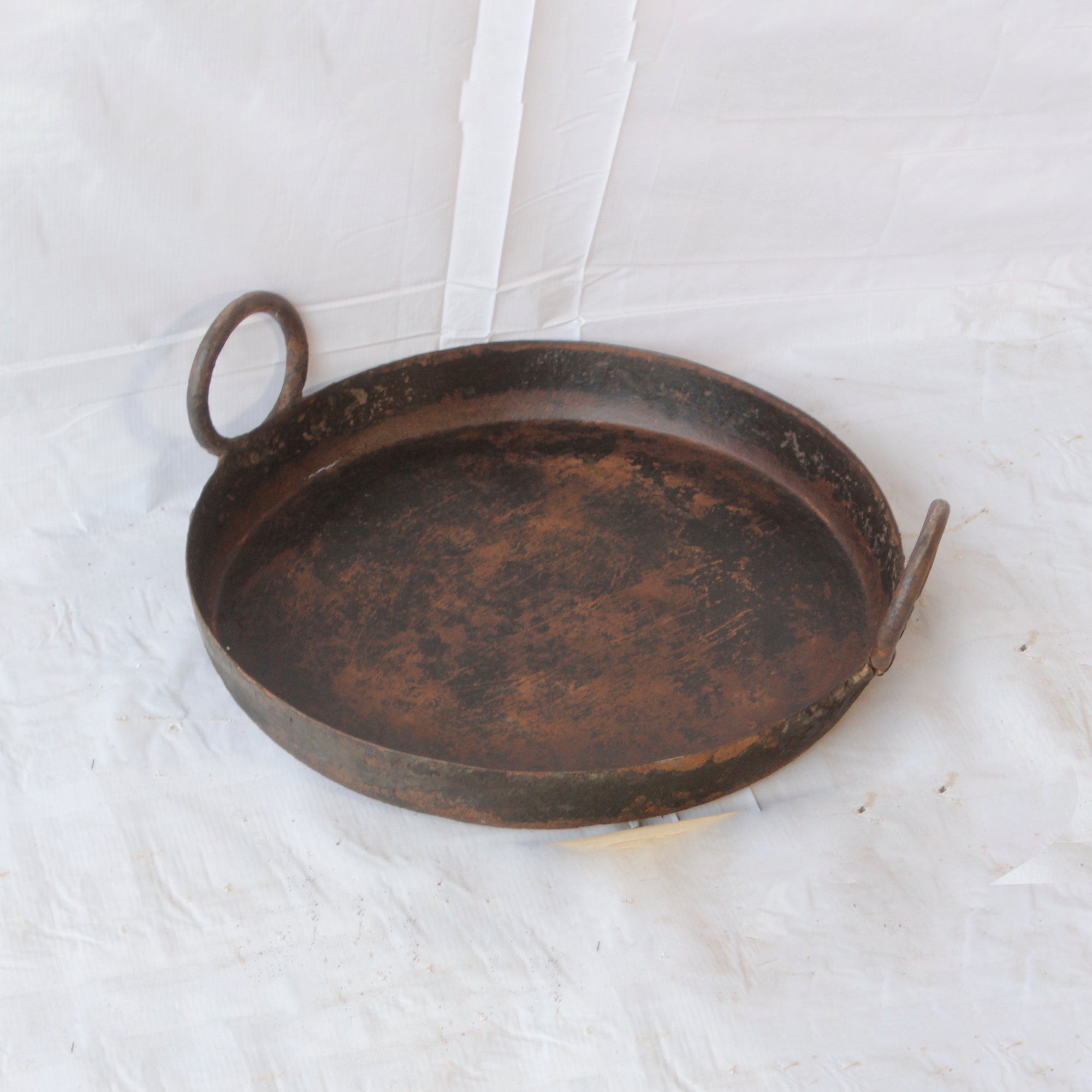 Small Indian Iron Flat Kadai Trays