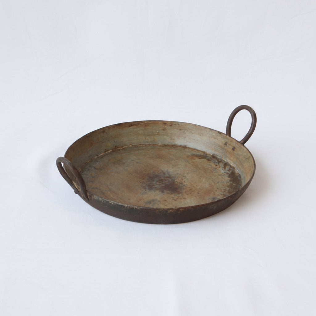 Small Indian Iron Flat Kadai Trays