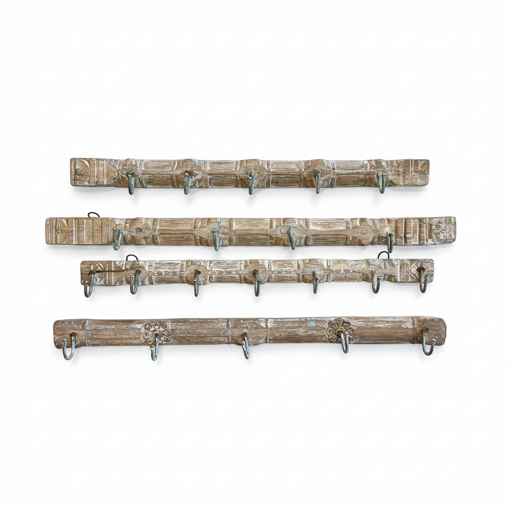 Small Patla Vintage Indian Timber Wall Hooks