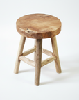 Small Cabana Rustic Teak Stool 45cm