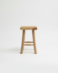 Square Cabana Rustic Teak Stool 45cm | Made To Order
