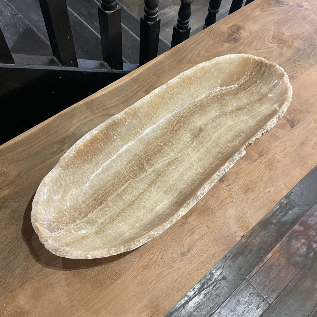 Stone Edge Onyx Oval Bowl 06