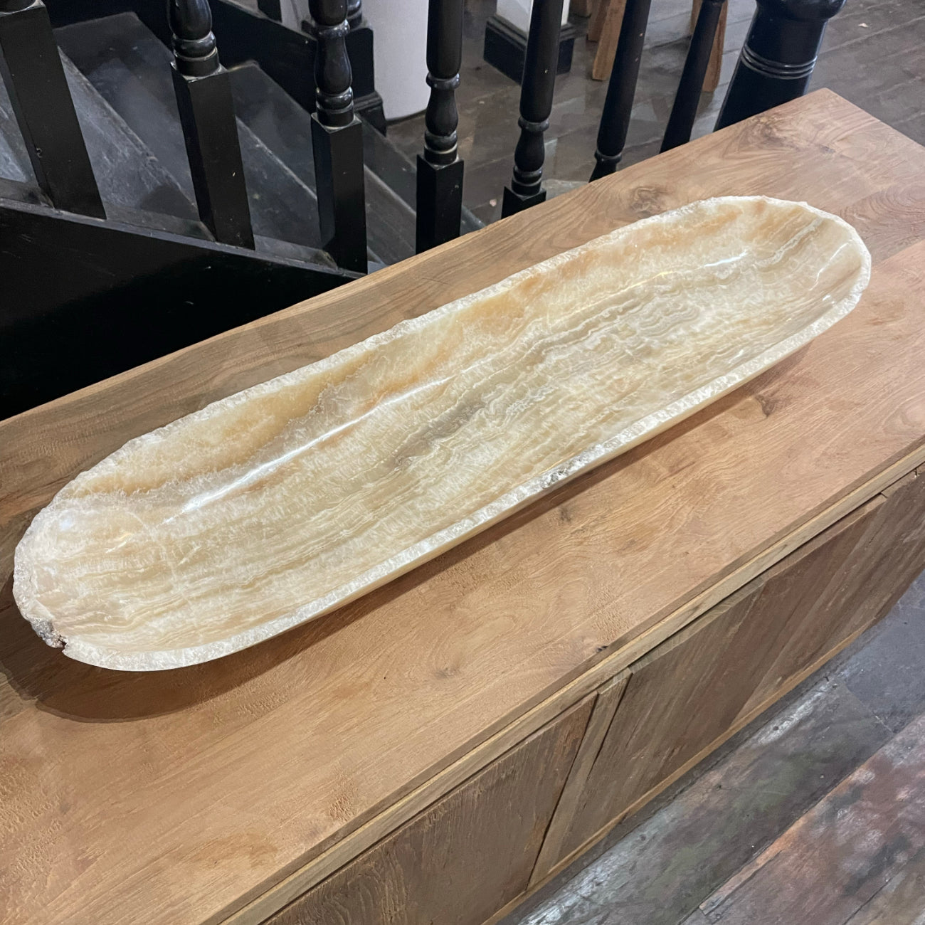 Stone Edge Onyx Oval Bowl 09