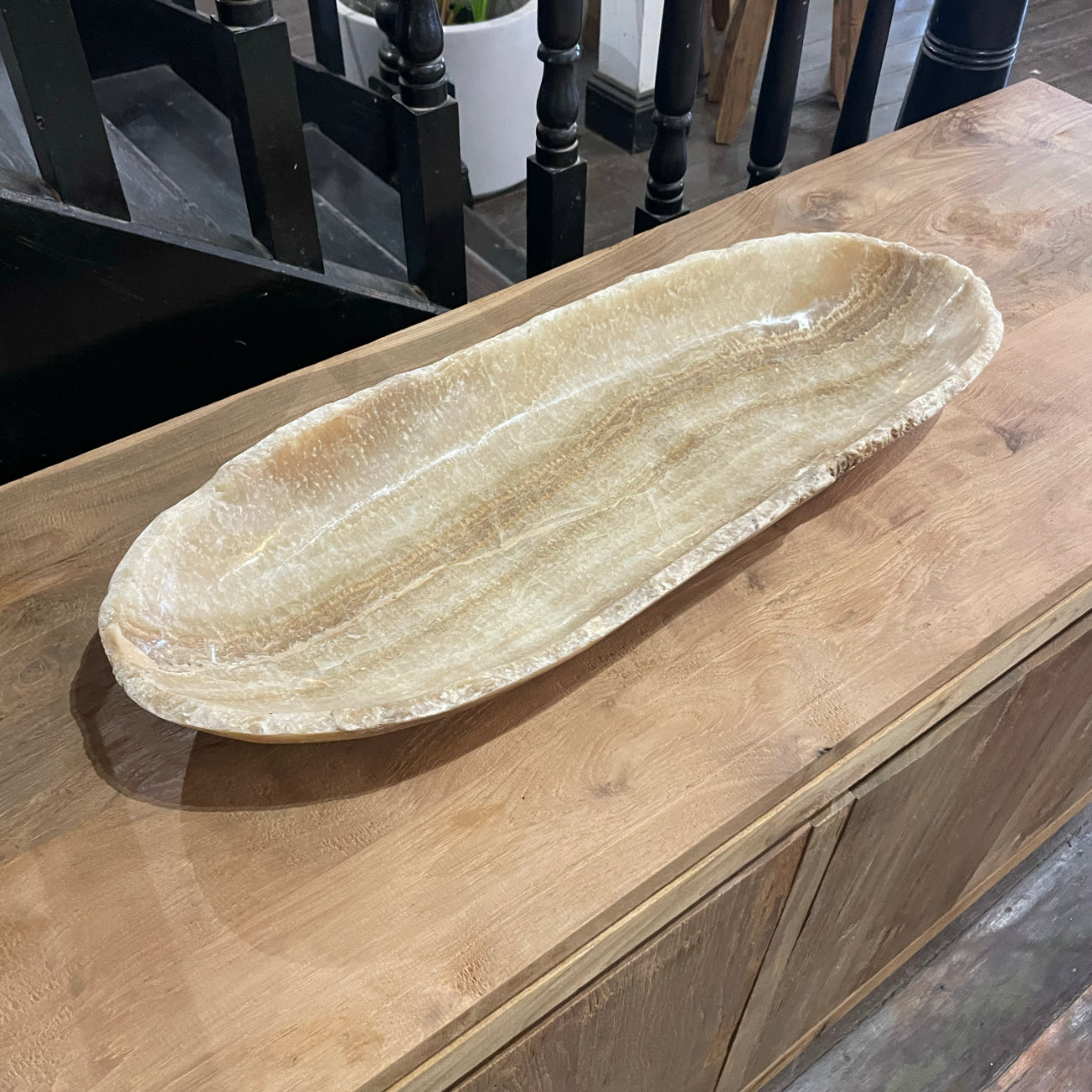 Stone Edge Onyx Oval Bowl 06
