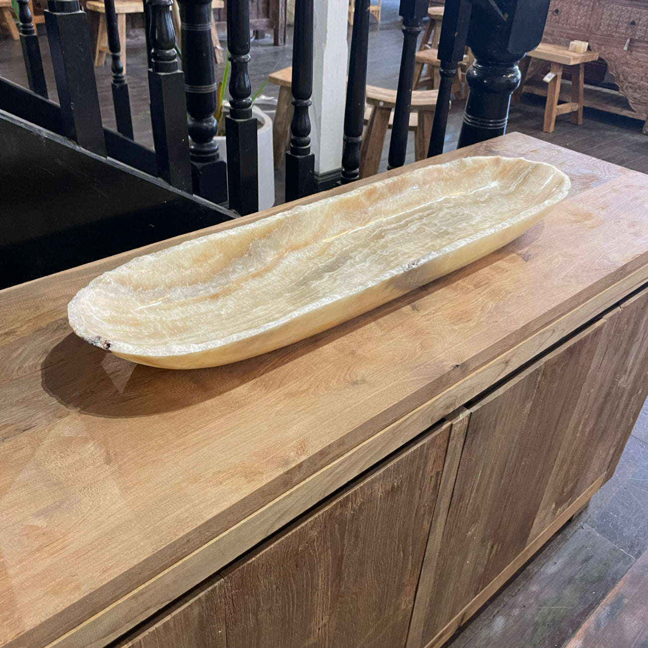 Stone Edge Onyx Oval Bowl 09