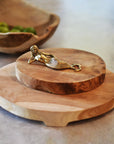 Round Rustic Teak Serving Board 40cm