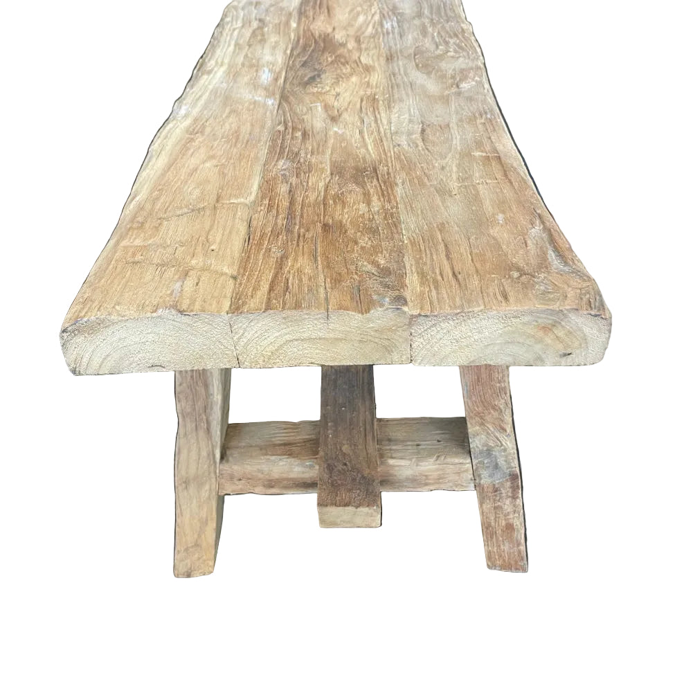 Rustic Teak Bench Seat 100cm