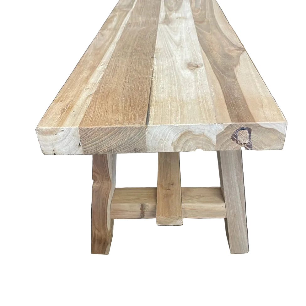 Rustic Teak Bench Seat 100cm