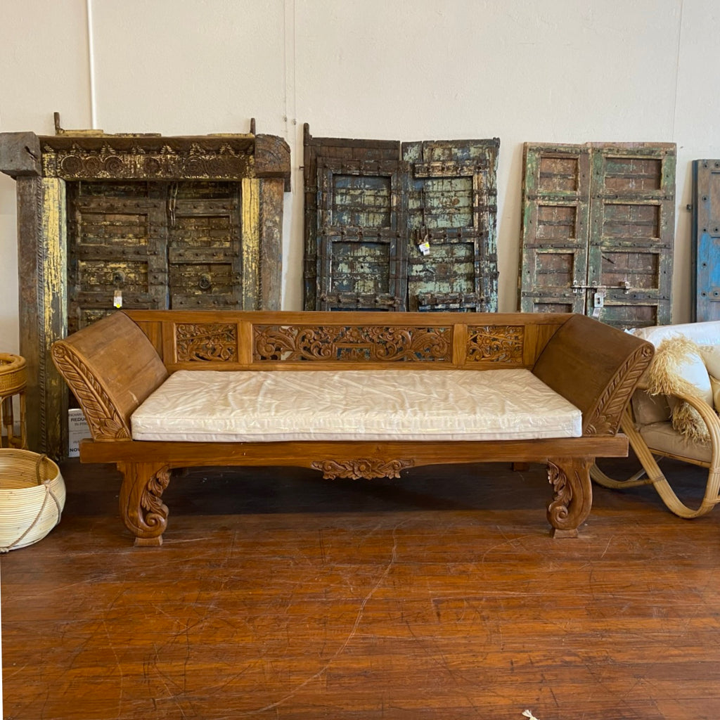 Uluwatu Balinese Timber Daybed - 260cm | Made To Order – Paradise ...