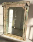 Vintage Indian Timber Carved Mirror 02 - 141x192cm