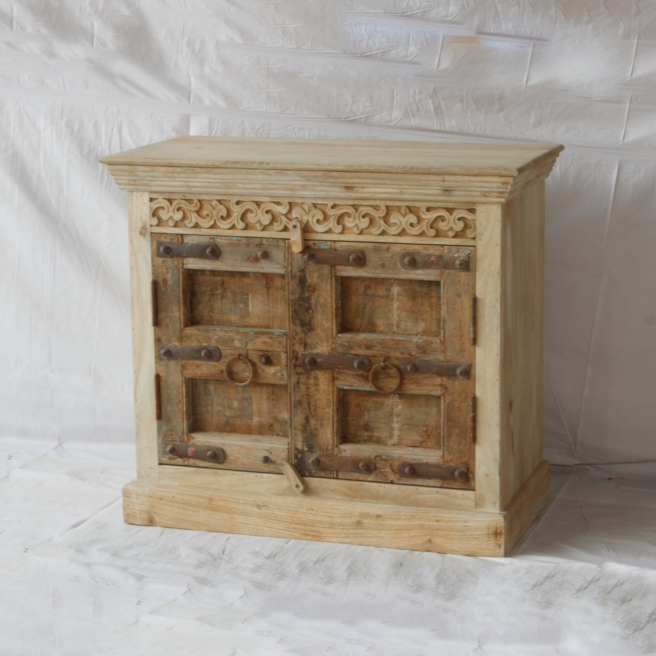 Vintage Indian Timber Vanity 05 - 90cm Length