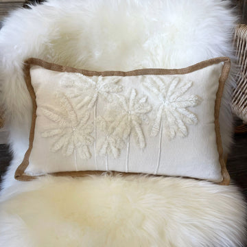 White Palm Island Lumbar Cushion 30x50cm