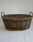 Woven Cane Laundry Basket