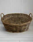 Woven Cane Laundry Basket