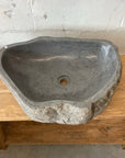 XXL River Stone Basin 01 - 62.5 x 45 x 15cm