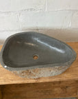XXL River Stone Basin 13 - 60 x 42 x 15cm