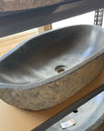 XXL River Stone Basin 20 - 64 x 37.5 x 16cm