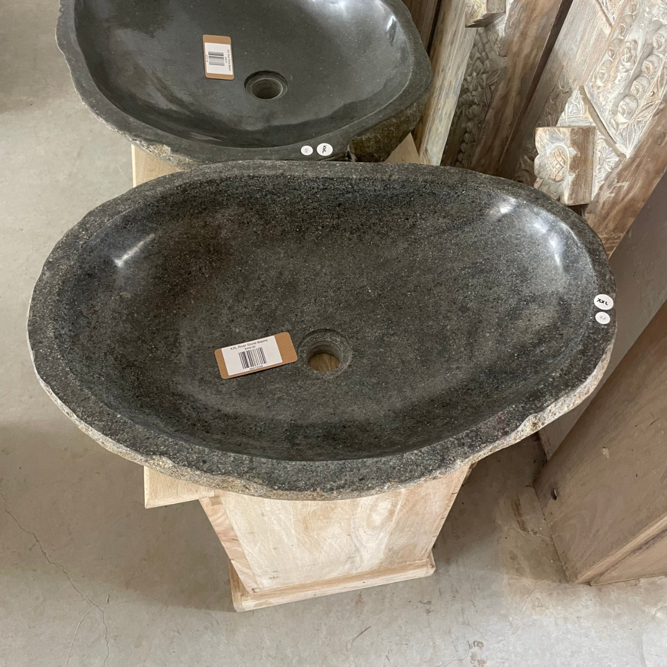 XXL River Stone Basins | Assorted Styles