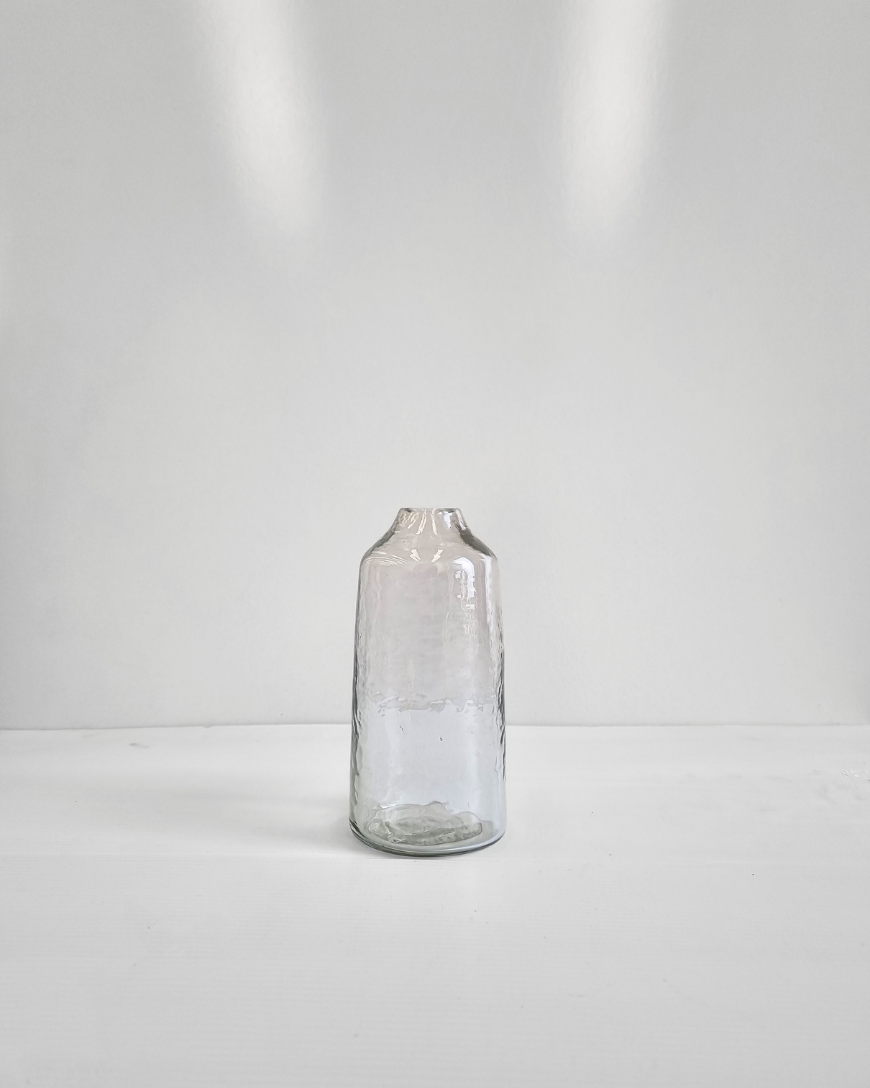 Handblown Hammered Glass Bud Vases: Blush / Haley