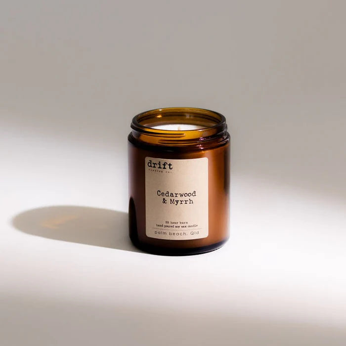 Medium Amber Drift Trading Co. Soy Wax Candles