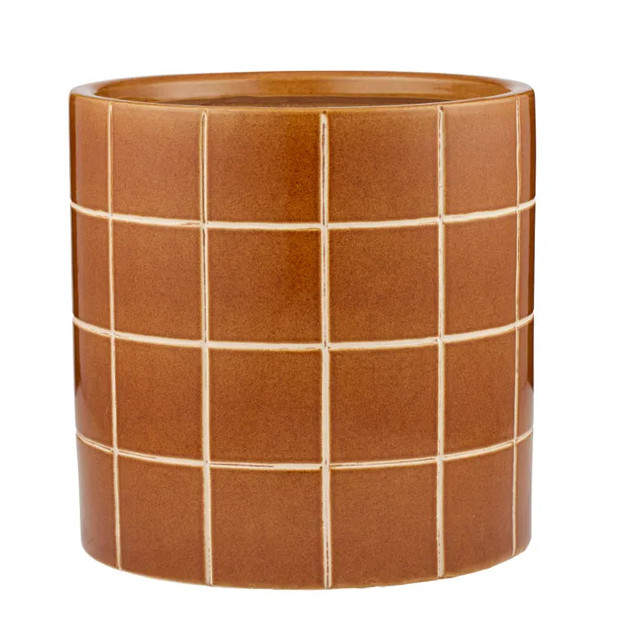 Tan Boyd Ceramic Tile Pot 30.5x30.5cm | Pre Order