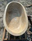 Oval Full Polished Onyx Stone Bath | Pre Order