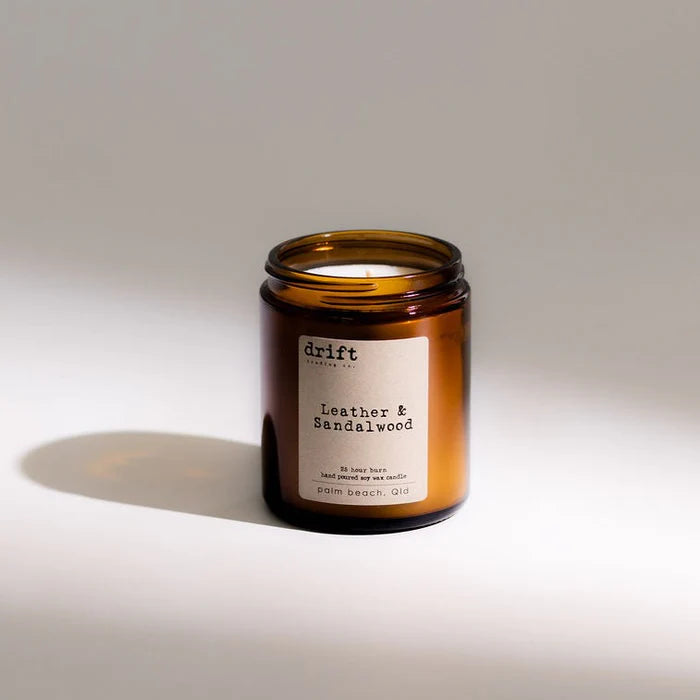 Medium Amber Drift Trading Co. Soy Wax Candles