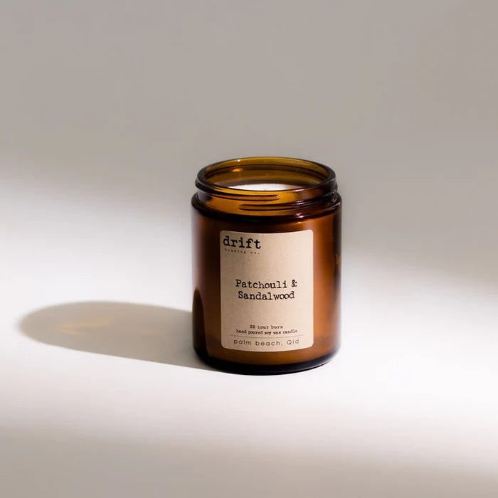 Medium Amber Drift Trading Co. Soy Wax Candles