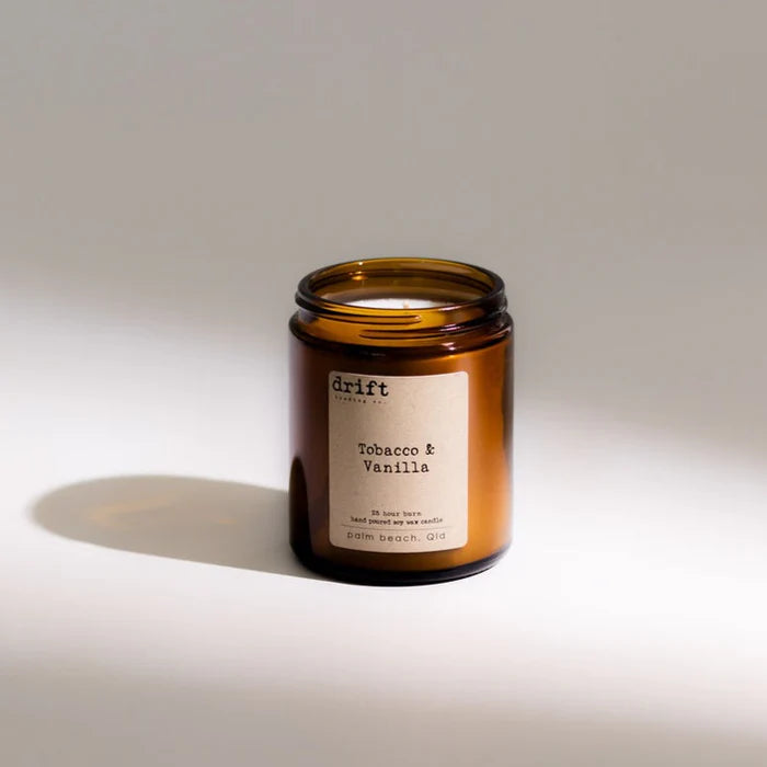Medium Amber Drift Trading Co. Soy Wax Candles