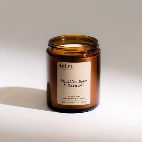 Medium Amber Drift Trading Co. Soy Wax Candles