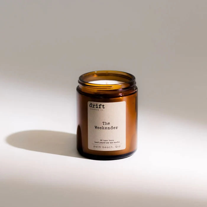 Medium Amber Drift Trading Co. Soy Wax Candles
