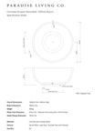 Round Concrete Terrazzo Stone Bath 1500mm - Sandy White