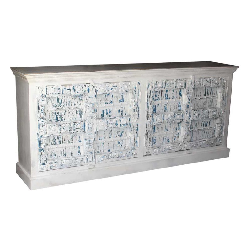 PREORDER - Indian White Wash Timber 220cm Sideboard | Assorted Designs