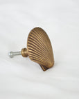 Aged Brass Clam Shell Drawer Handle