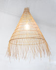 Large Aloha Woven Rattan Pendant