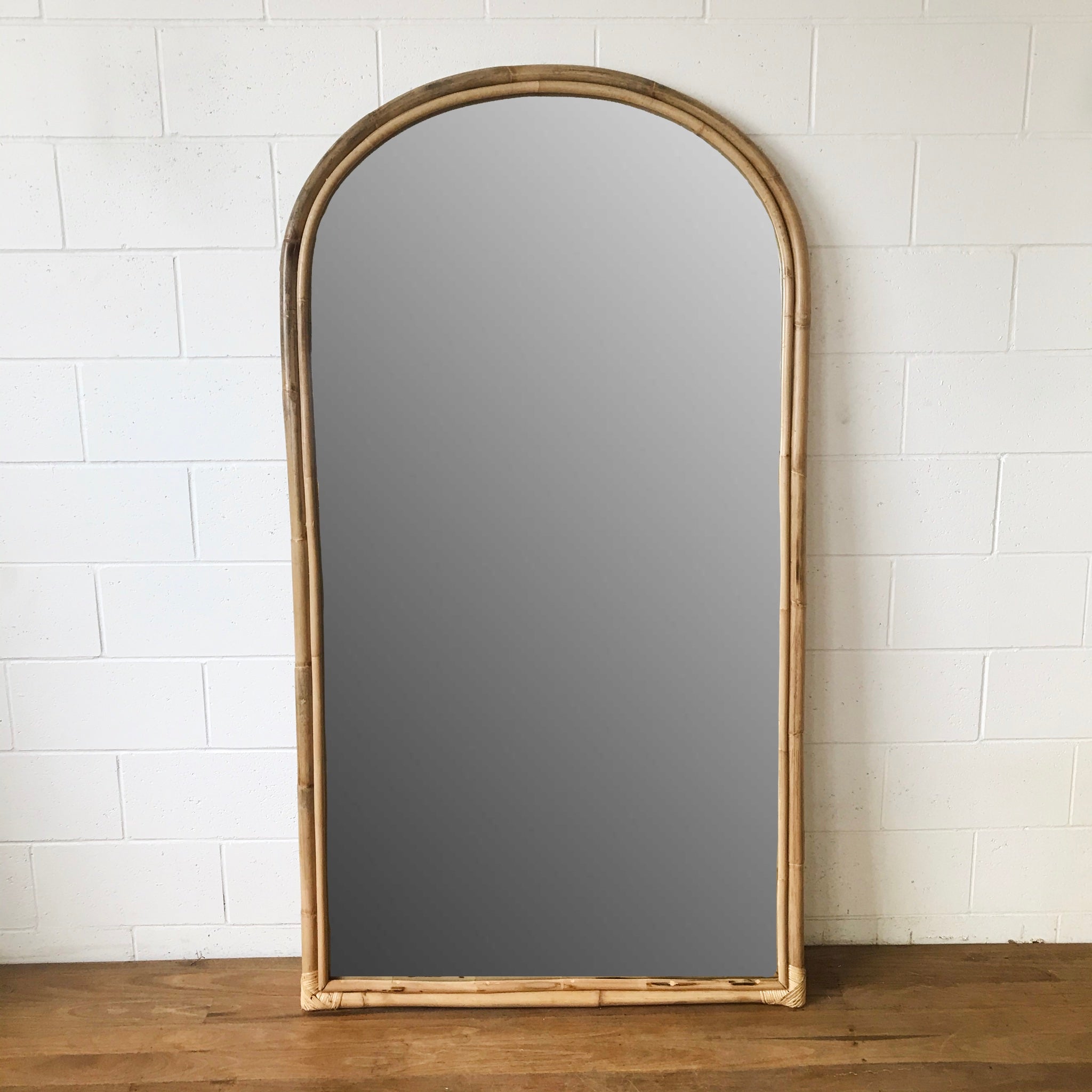 Arch Rattan Mirror 100x180cm