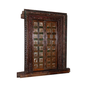 Indian Rajasthani Antique Framed Door #002 - 147x213cm