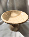 Beige Marble Stone Bowl Stand 18cm Dia