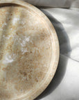 Beige Marble Stone Round Tray 20cm Dia