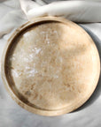 Beige Marble Stone Round Tray 20cm Dia