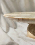 Beige Marble Stone Serving Stand 25cm Dia