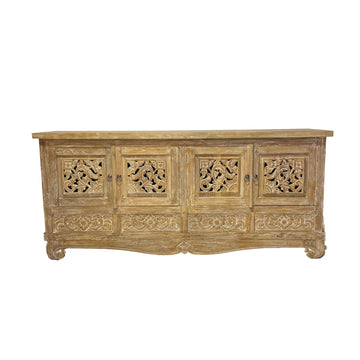 Belang White Wash Carved Teak Vanity 180cm