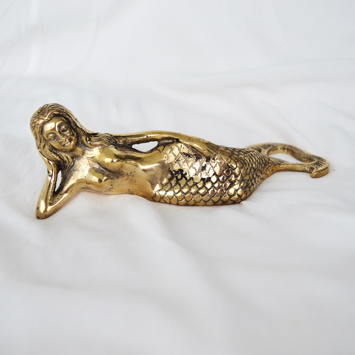 Brass Lounging Mermaid Bottle Opener