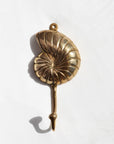 Brass Nautical Shell Wall Hook