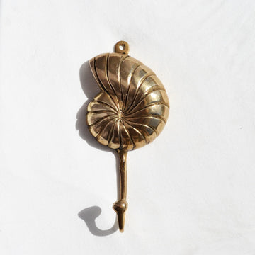 Brass Nautical Shell Wall Hook